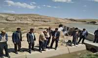 بند انحرافی روستای حصارعلیا شهرستان خدابنده مورد بازدید مدیر آب و خاک قرار گرفت.