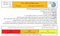 هشدار هواشناسی کشاورزی و اعلام وضعیت نارنجی