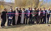 افتتاح پروژه نهر کشاورزی روستای حلب شهرستان ماهنشان با فناوری بتن پارچه‌ای