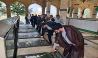 تجدید میثاق مسئولان شهرستان سلطانیه با آرمان‌های شهدا در اولین روز از هفته دولت 
