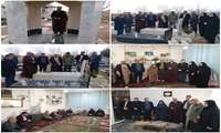غبارروبی مزار شهدای روستای نورین و دیدار با خانواده‌های معظم شهدا به مناسبت دهه فجر