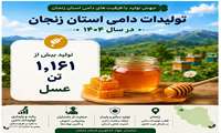 تولید عسل در استان زنجان 