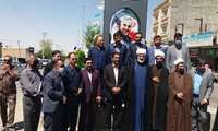 شرکت در مراسم رونمایی ازتمثال شهیدسلیمانی به مناسبت هفته دولت درشهرستان ایجرود