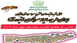قابل توجه زنبورداران محترم استان زنجان ،اجرای طرح سالیانه سرشماری زنبورستانها از هفتم لغایت هفدهم مهرماه ۱۴۰۴   