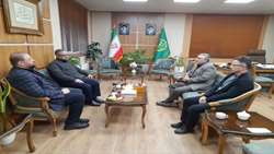 دیدار رئیس دفتر نمایندگی وزارت امور خارجه و نائب رئیس اتاق بازرگانی زنجان با رئیس سازمان جهاد کشاورزی استان