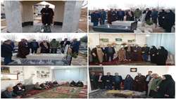 غبارروبی مزار شهدای روستای نورین و دیدار با خانواده‌های معظم شهدا به مناسبت دهه فجر
