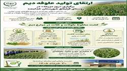 همزمان با هفته جهاد کشاورزی، برگزاری روز مزرعه در راستای ارتقای بهره‌وری و ترویج الگوهای نوین تولید با محوریت کشت مخلوط بقولات و غلات در مزارع دیم