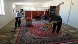 مراسم غبارروبی وعطرافشانی نمازخانه مدیریت جهادکشاورزی شهرستان ایجرود