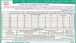 آگهی مناقصه عمومی یک مرحله ای                کددستگاه مناقصه گزار : 3988