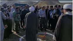 آیین کلنگ زنی پروژه آبیاری تحت فشار روستای میرزاخانلو