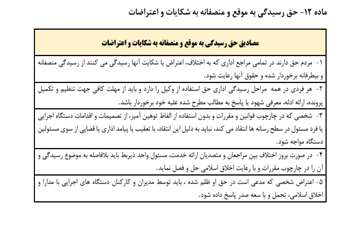 مصادیق حق رسیدگی به موقع و منصفانه به شکایات و اعتراضات
