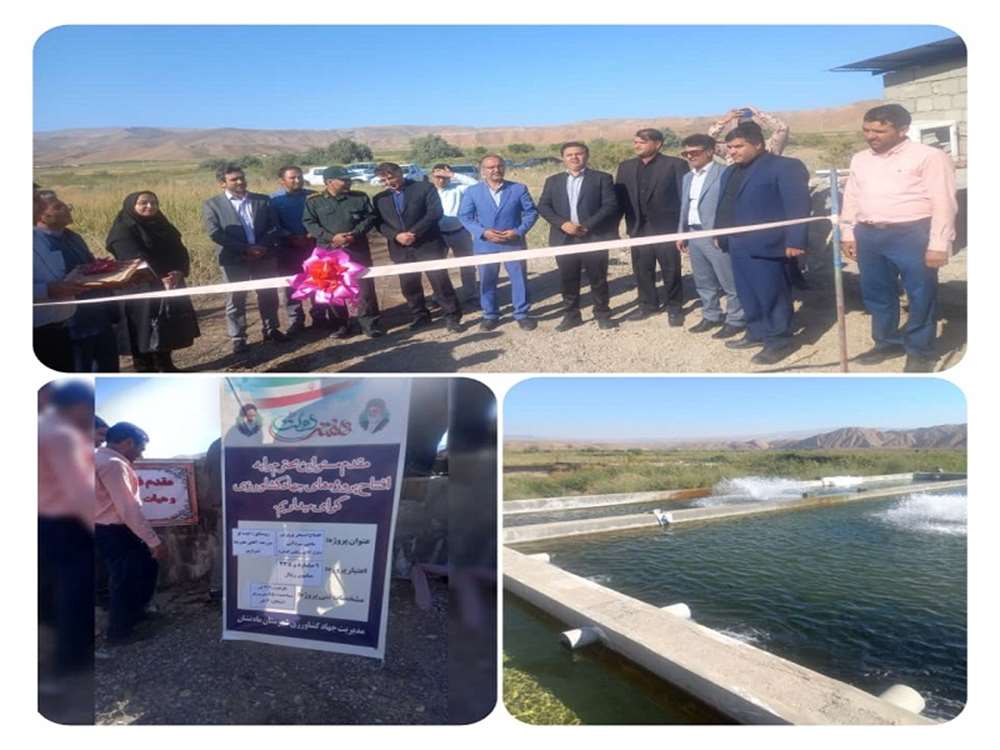 افتتاح واحد پرورش ماهیان سردآبی در روستای ایده لو به مناسبت گرامیداشت هفته دولت